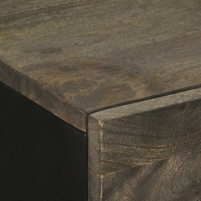 Senkit 2 kpl musta 60x33x75 cm massiivipuu mango