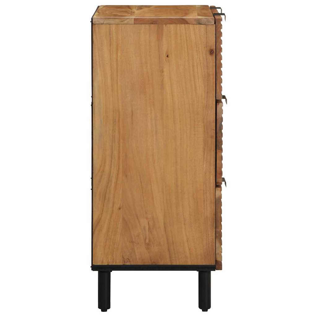Sivupöytäsarja 3 kpl 180 x 33 x 75 cm Tiheä akasiapuu Brown