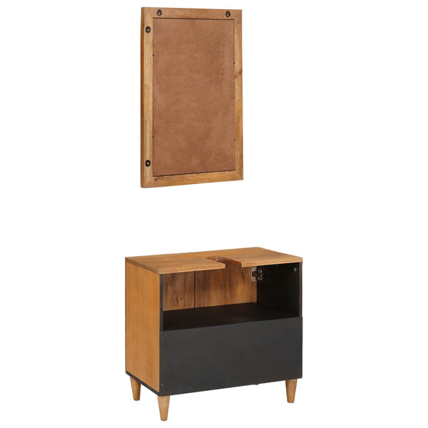 Kylpyhuonekalustesetti 2 kpl Ruskea 62 x 33 x 58 cm