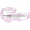 Vahanruskea sängynrunko ilman patjaa Dezna 180x200cm (mänty)