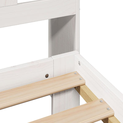 Valkoinen sänky kirjahyllyllä ei patjaa Tap 160x200cm (mänty)