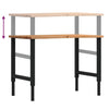 Työpenkki v.ruskea 100x60x(71,5-98) cm täysi tammi