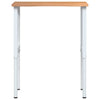 työpöytä vaaleanruskea 80x60x(71,5-98) cm massiivipuutammea