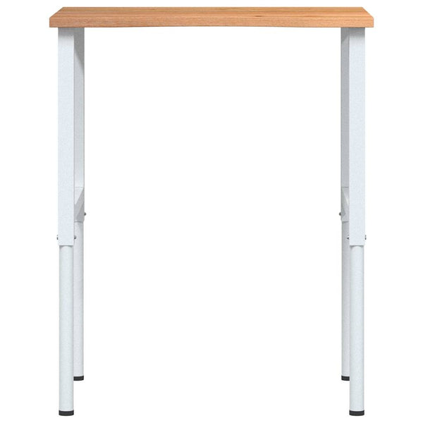 työpöytä vaaleanruskea 80x60x(71,5-98) cm massiivipuutammea
