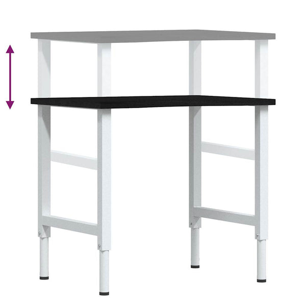 työpöytä tummanruskea 80x60x(71,5-98) cm massiivipuutammea