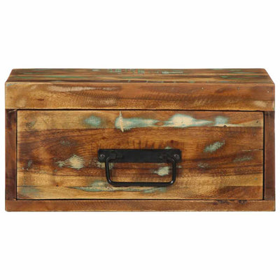 Seinälle asennettavat yöpöydät Csepela (2 kpl kierrätetty massiivipuuta)