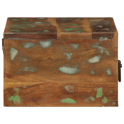 Seinälle asennettavat yöpöydät Csepela (2 kpl kierrätetty massiivipuuta)