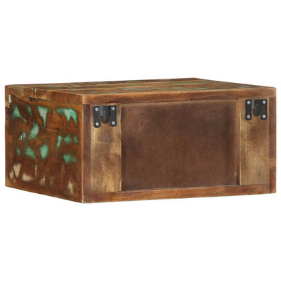 Seinälle asennettavat yöpöydät Csepela (2 kpl kierrätetty massiivipuuta)