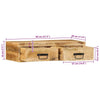 Seinä-TV-kaappi 80x30x19 cm Massiivipuuta mango