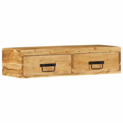 Seinälle asennettava TV-kaappi 80x30x19 cm massiivipuu akaasia