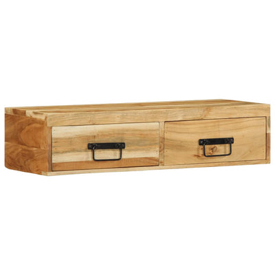 Seinälle asennettava TV-kaappi 80x30x19 cm massiivipuu akaasia
