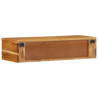 Seinälle asennettava TV-kaappi 80x30x19 cm massiivipuu akaasia