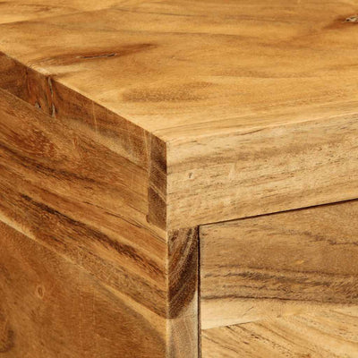 Seinälle asennettava TV-kaappi 80x30x19 cm massiivipuu akaasia