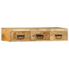 Seinä-TV-kaappi 100x30x19 cm Massiivipuuta mango