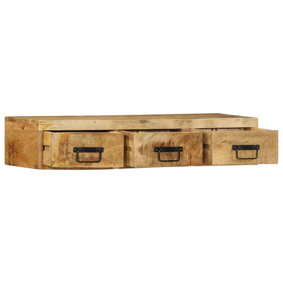 Seinä-TV-kaappi 100x30x19 cm Massiivipuuta mango
