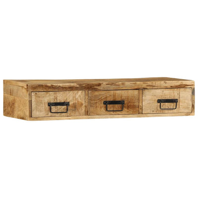 Seinä-TV-kaappi 100x30x19 cm Massiivipuuta mango