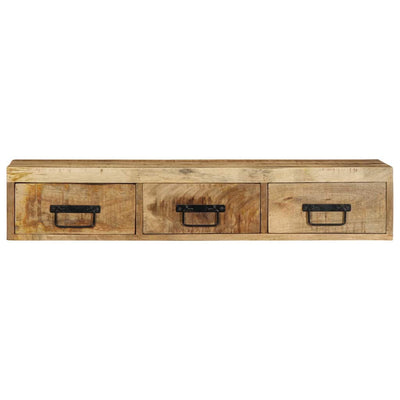 Seinä-TV-kaappi 100x30x19 cm Massiivipuuta mango