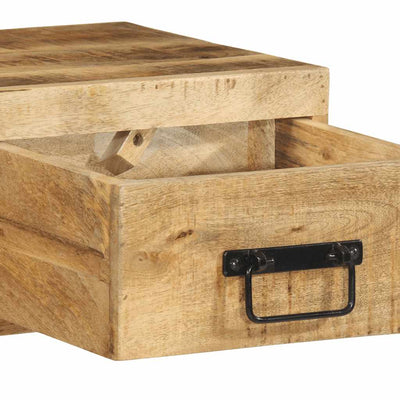 Seinä-TV-kaappi 100x30x19 cm Massiivipuuta mango