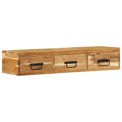 Seinä-TV-kaappi 100x30x19 cm massiivipuu akaasia