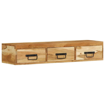 Seinä-TV-kaappi 100x30x19 cm massiivipuu akaasia