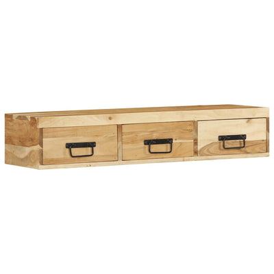 Seinä-TV-kaappi 100x30x19 cm massiivipuu akaasia