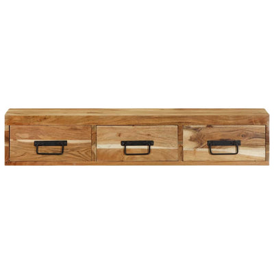 Seinä-TV-kaappi 100x30x19 cm massiivipuu akaasia