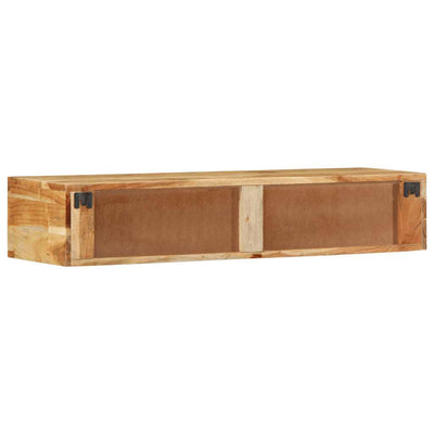 Seinä-TV-kaappi 100x30x19 cm massiivipuu akaasia