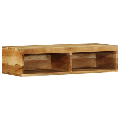 Seinälle asennettava TV-kaappi 80x30x19 cm massiivipuu akaasia