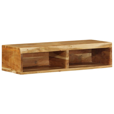 Seinälle asennettava TV-kaappi 80x30x19 cm massiivipuu akaasia