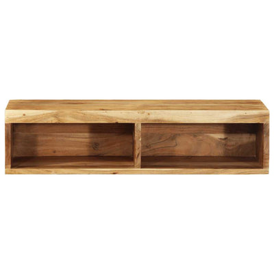 Seinälle asennettava TV-kaappi 80x30x19 cm massiivipuu akaasia