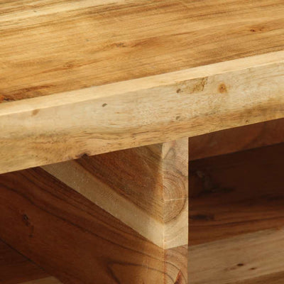 Seinälle asennettava tv-kaappi Bazu 80x30x19cm (massiivipuu akaasia)