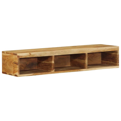 Seinä-TV-kaappi 100x30x19 cm massiivipuu akaasia