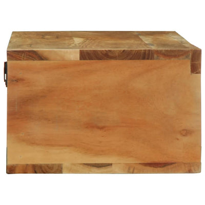 Seinä-TV-kaappi 100x30x19 cm massiivipuu akaasia