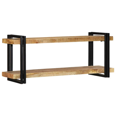 Seinähylly 110x33x45 cm Massiivipuuta mango