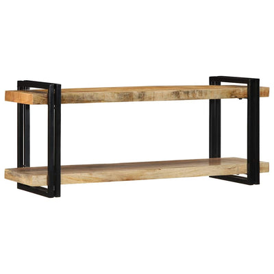 Seinähylly 110x33x45 cm Massiivipuuta mango