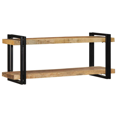Seinähylly 110x33x45 cm Massiivipuuta mango