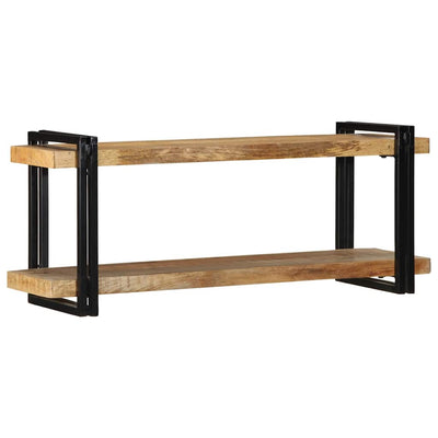 Seinähylly 110x33x45 cm Massiivipuuta mango