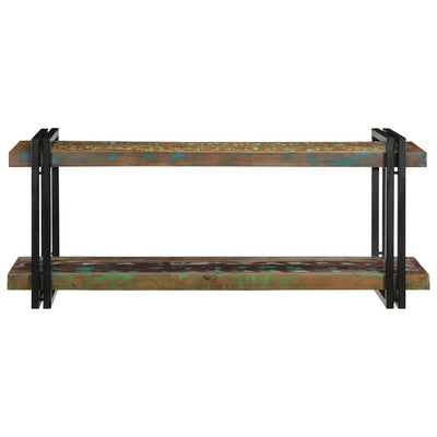 Monivärinen seinähylly Darinka (massiivipuu kierrätetty)