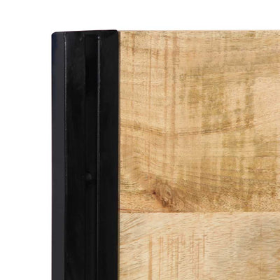 sängynpääty 180 cm täysi mangopuu ja rauta