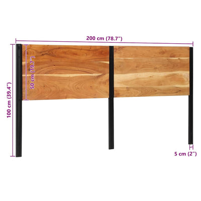 Sängynpääty Pantilie 200cm (akasiapuu ja rauta)