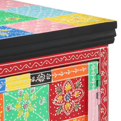 Monivärinen sohvapöytä Pascau 90x50x40cm (massiivipuu mango)