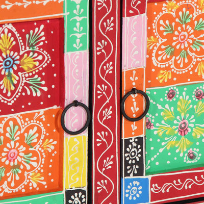 Monivärinen sohvapöytä Pascau 90x50x40cm (massiivipuu mango)