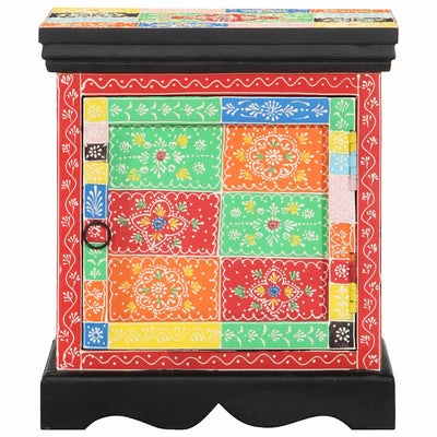 Yöpöytäkaappi 2 kpl Monivärinen 40x35x45 cm Massiivipuu Mango