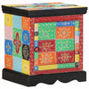 Yöpöytäkaappi 2 kpl Monivärinen 40x35x45 cm Massiivipuu Mango