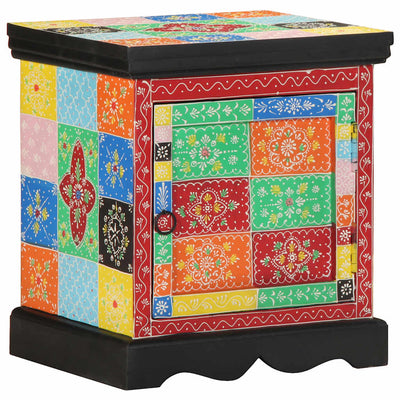 Yöpöytäkaappi 2 kpl Monivärinen 40x35x45 cm Massiivipuu Mango