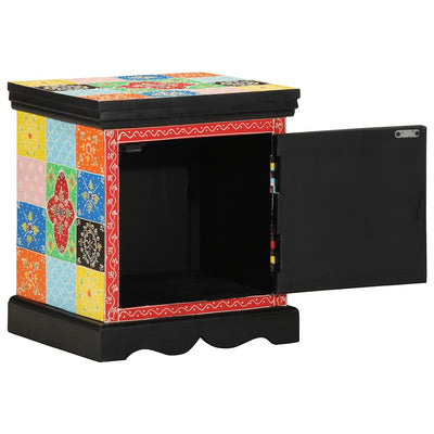 Yöpöytäkaappi 2 kpl Monivärinen 40x35x45 cm Massiivipuu Mango