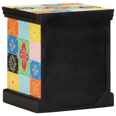 Yöpöytäkaappi 2 kpl Monivärinen 40x35x45 cm Massiivipuu Mango
