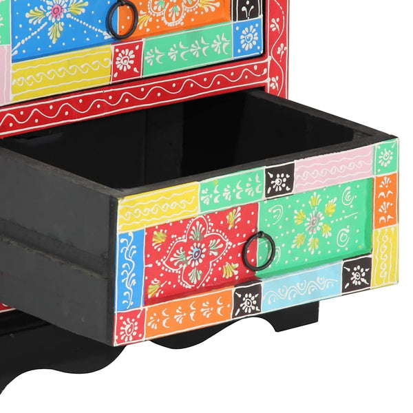 Yöpöytäkaappi Monivärinen 40 x 35 x 45 cm täysi mangopuu