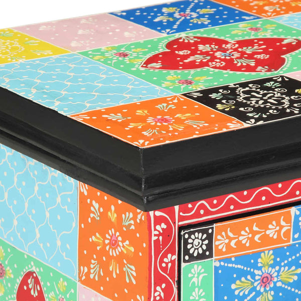 Yöpöytäkaappi 2 pcs Monivärinen 40 x 35 x 45 cm täysi mangopuu