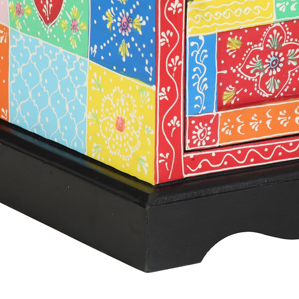 Yöpöytäkaappi 2 pcs Monivärinen 40 x 35 x 45 cm täysi mangopuu